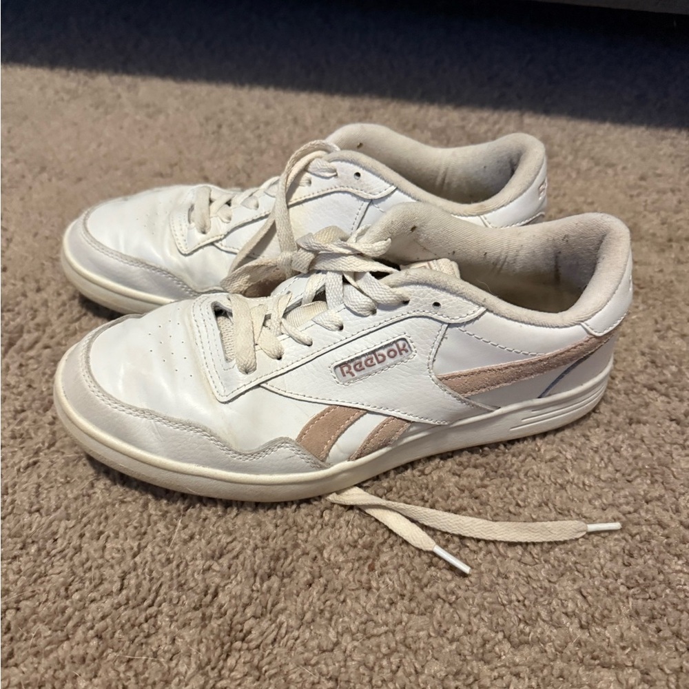 Reebok White and Tan Athletic Shoes